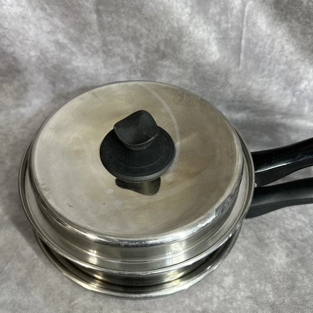 Colonial Ware‎ Steamer Sauce Pot Pan & Lid 3 Ply 18/8 Stainless Steel